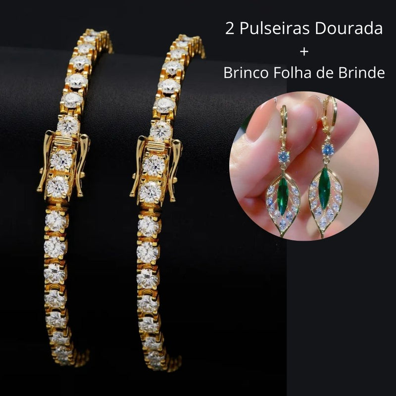 [Compre 1 Leve 2] Pulseira de Zircônia Brilhante + 1 Ano de Garantia