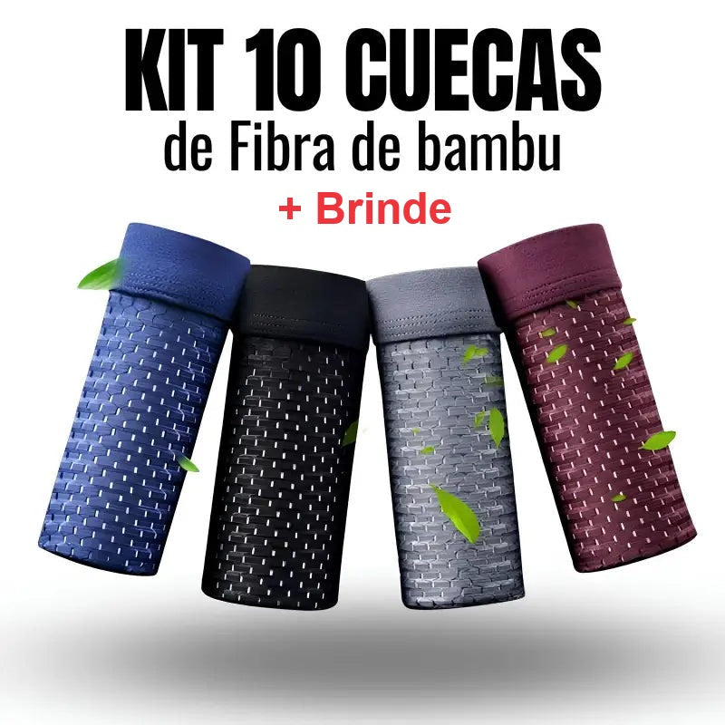 [COMPRE 5 LEVE 10] Kit Cuecas de Fibra de Bambu SkyFlesh + Brinde (6 Pares de Meias)